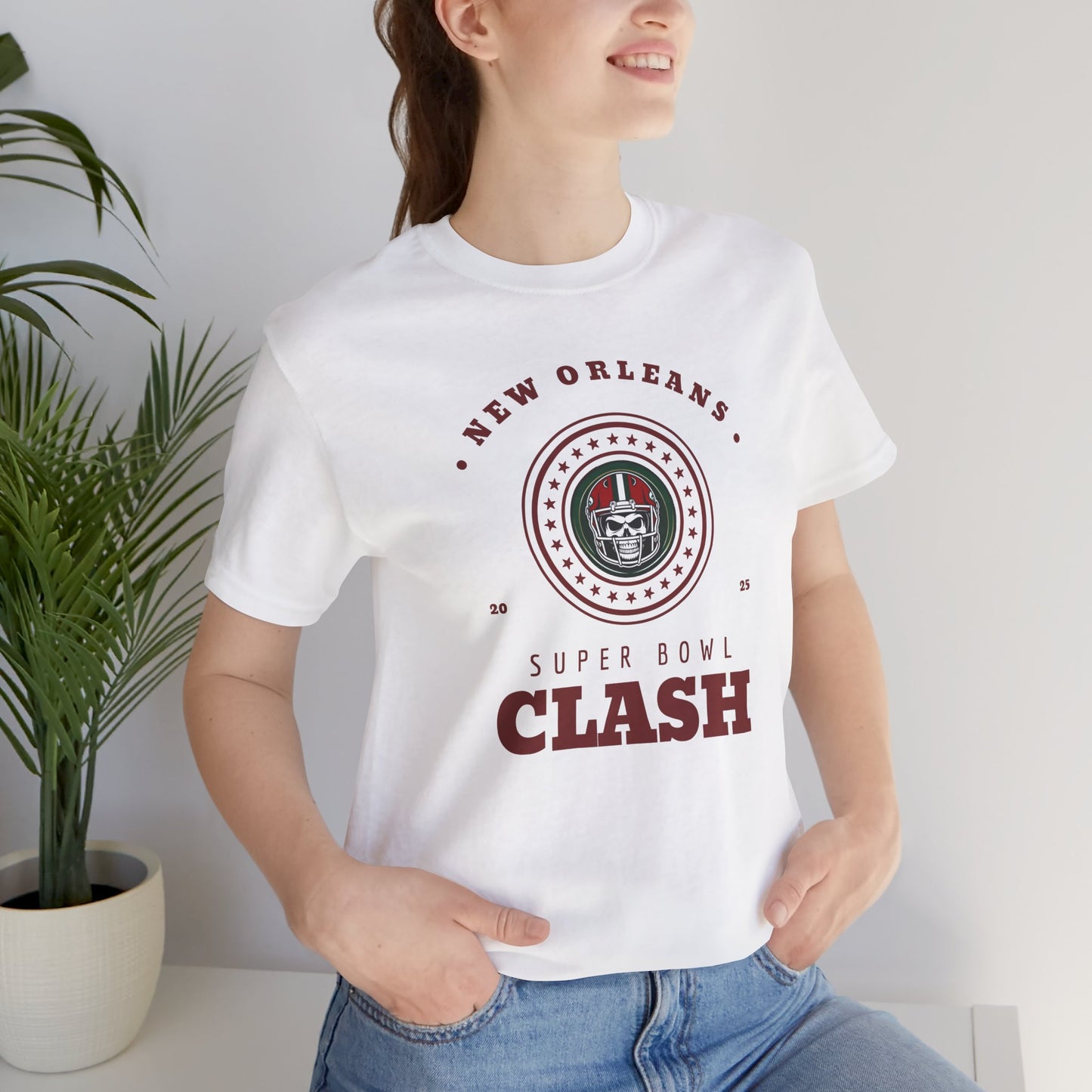 Football Tee - New Orleans 2025 Super Bowl Clash Design