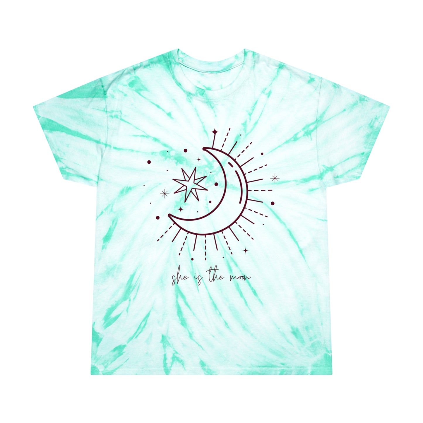 Tie-Dye Tee - Moon and Stars Minimalist Design