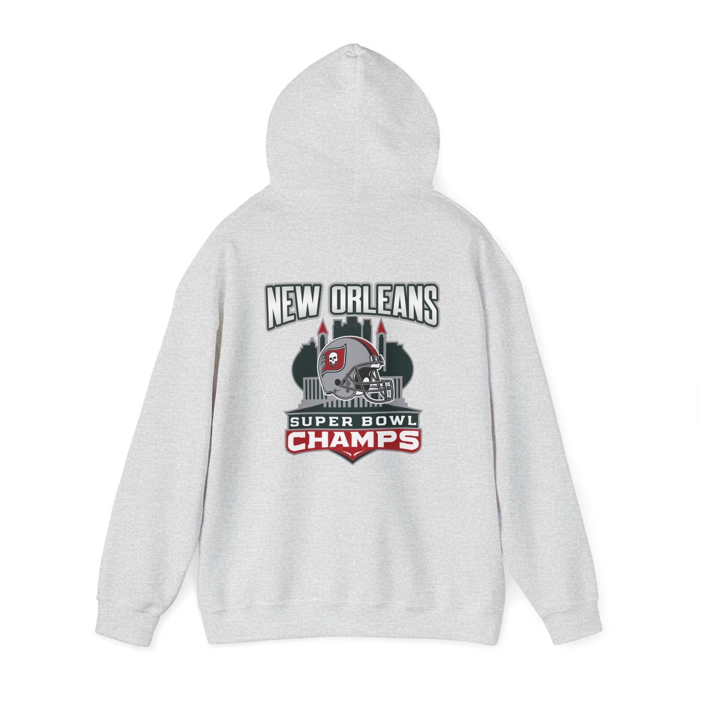 Hoodie - New Orleans Super Bowl Champs City Skyline Back Print