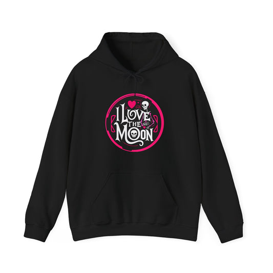 I Love the Moon Skull Hoodie - Unisex Heavy Blend™ Hooded Sweatshirt