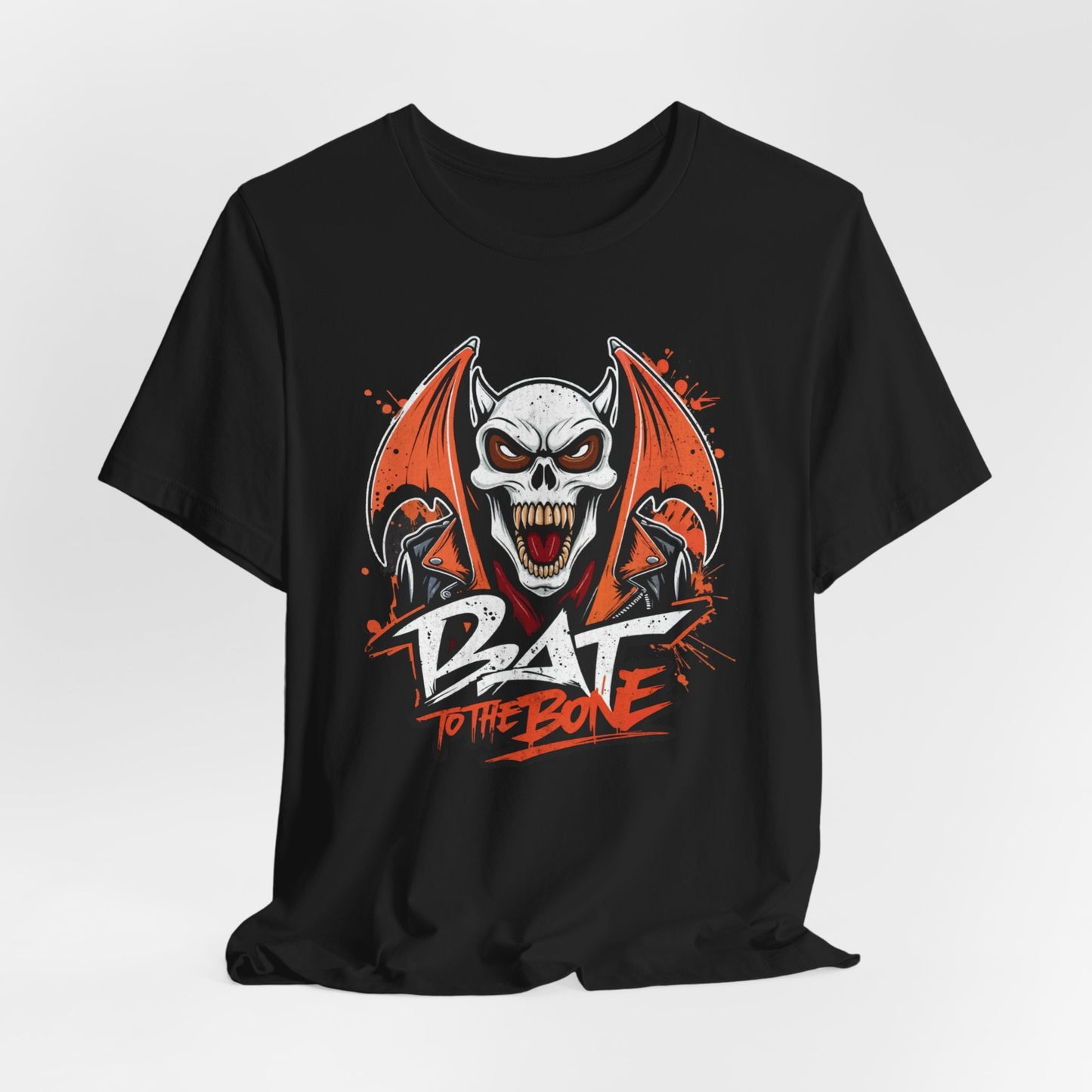 Bat To The Bone.  Halloween theme Unisex Jersey Short Sleeve Tee