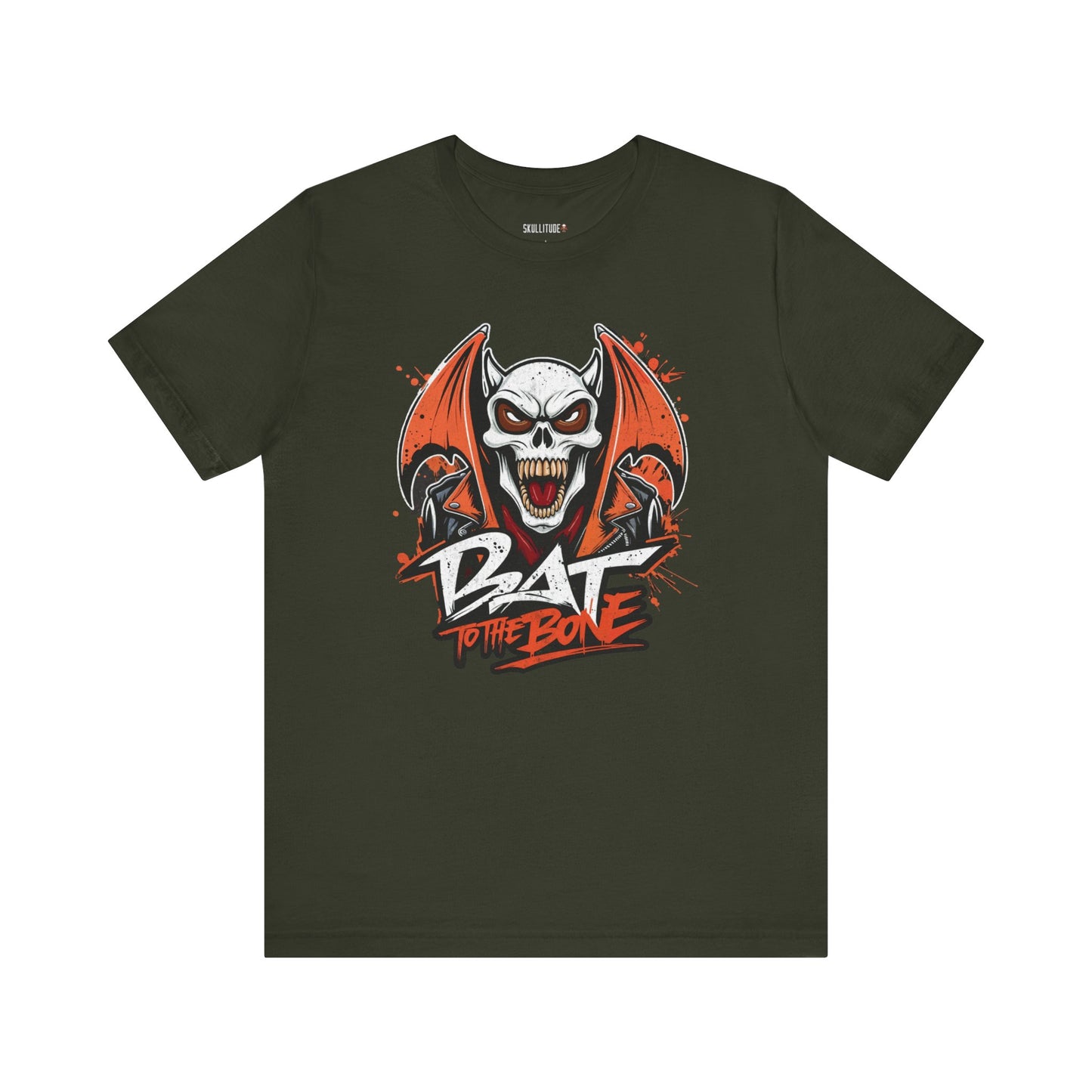 Bat To The Bone.  Halloween theme Unisex Jersey Short Sleeve Tee