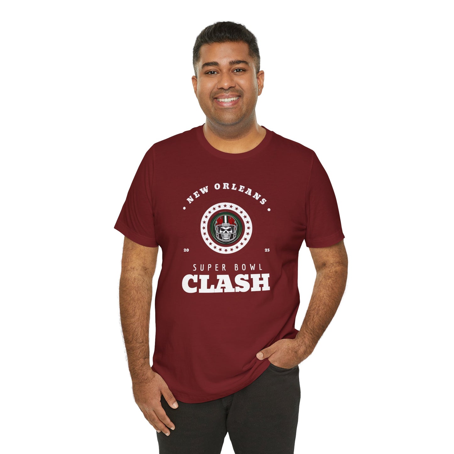 Football Tee - New Orleans 2025 Super Bowl Clash Design