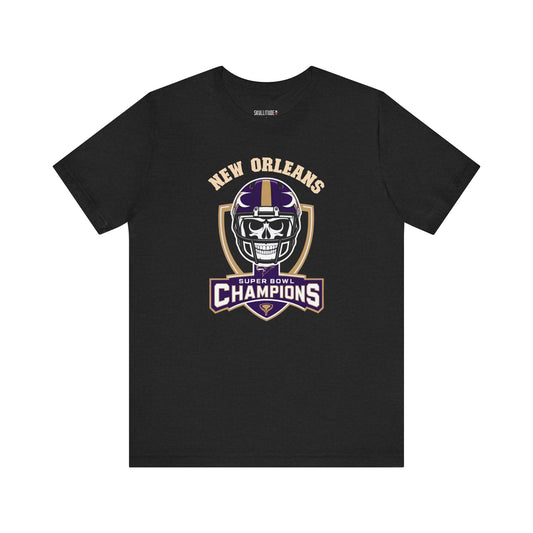 T-Shirt - New Orleans Super Bowl Champions College Style Football Logo Design