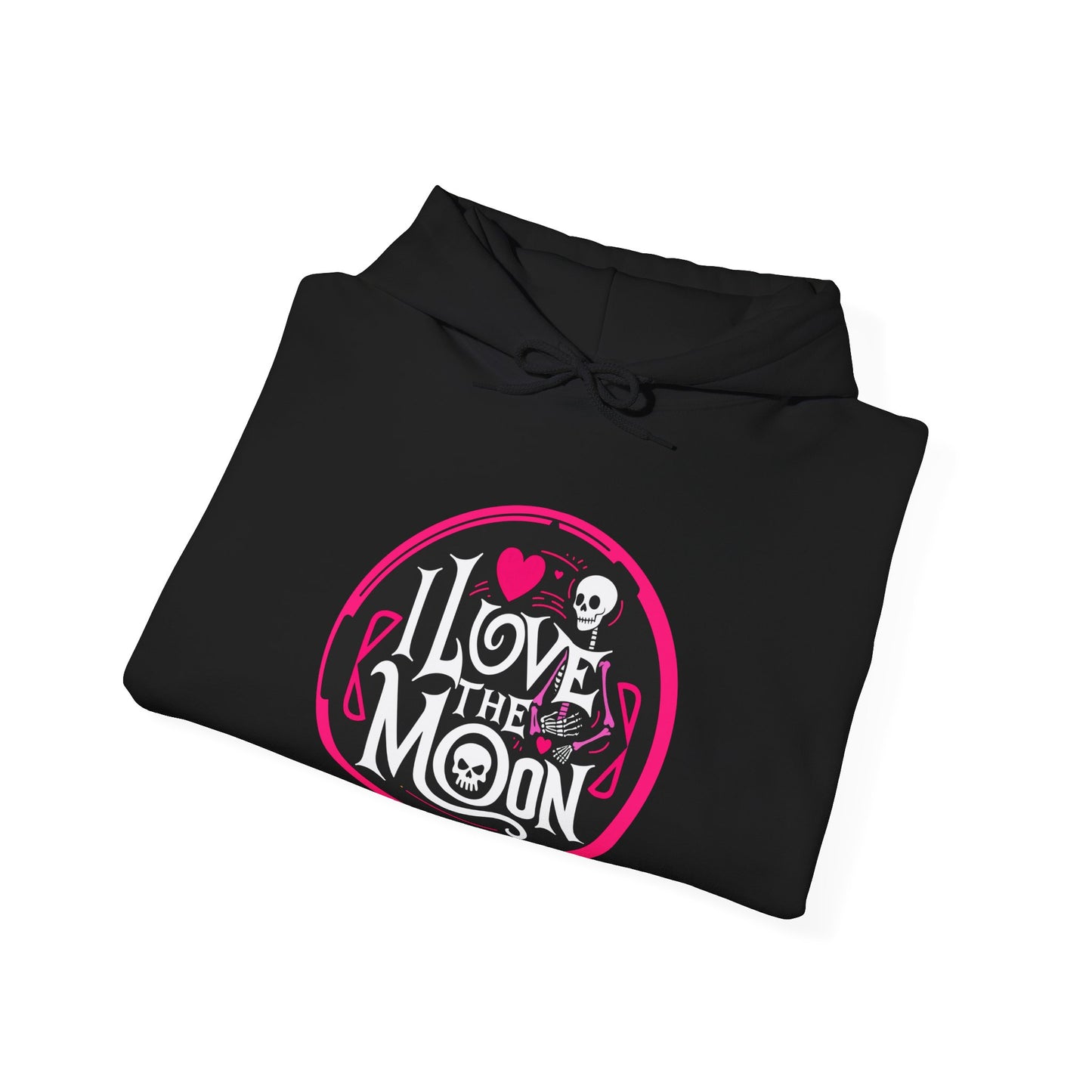 I Love the Moon Skull Hoodie - Unisex Heavy Blend™ Hooded Sweatshirt