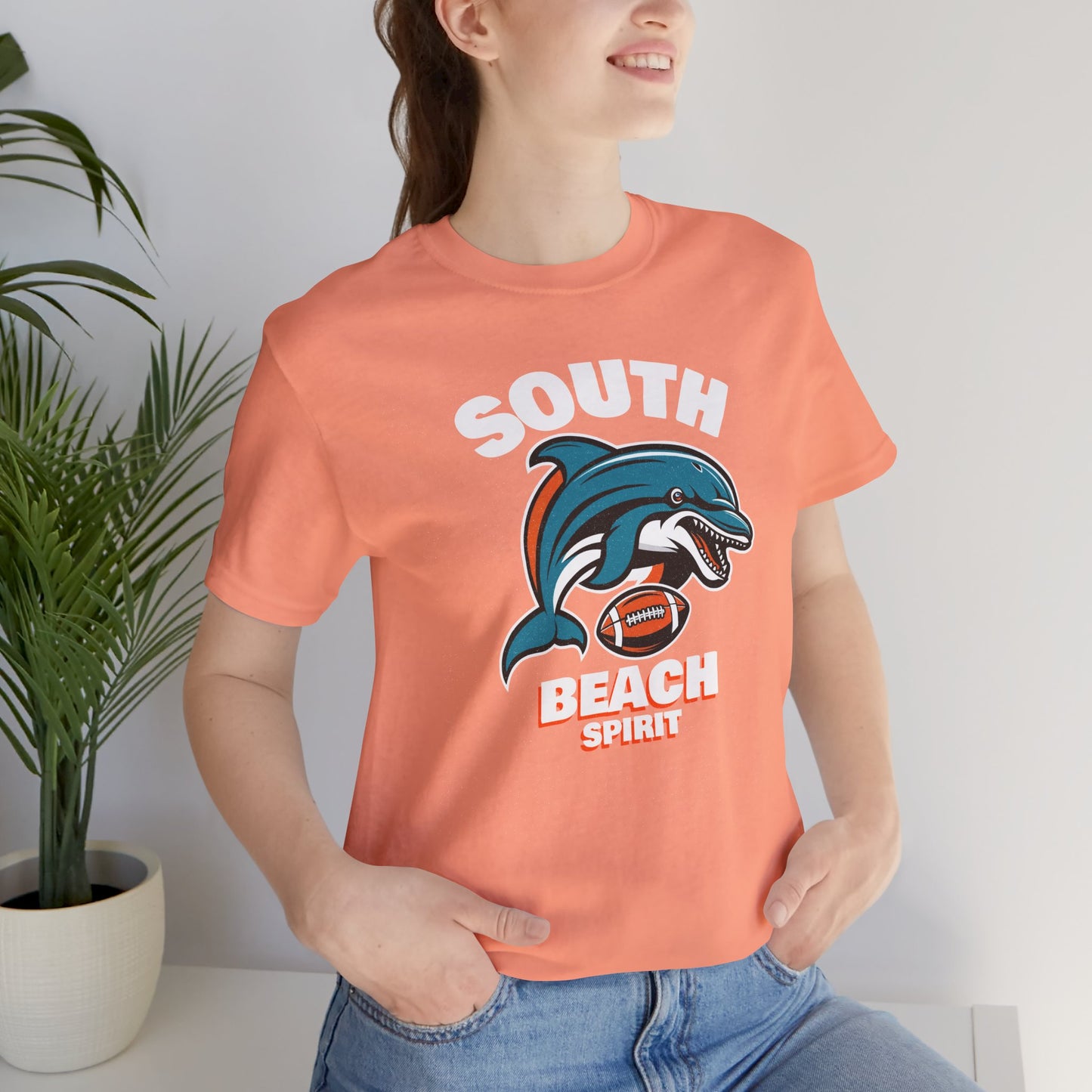 T-Shirt South Beach Spirit Dolphin Super Bowl Celebration Tee