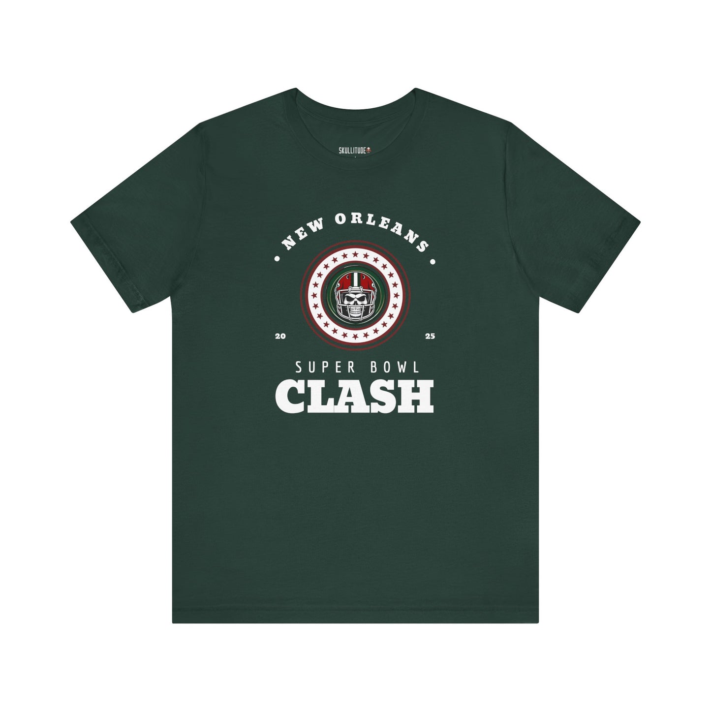 Football Tee - New Orleans 2025 Super Bowl Clash Design