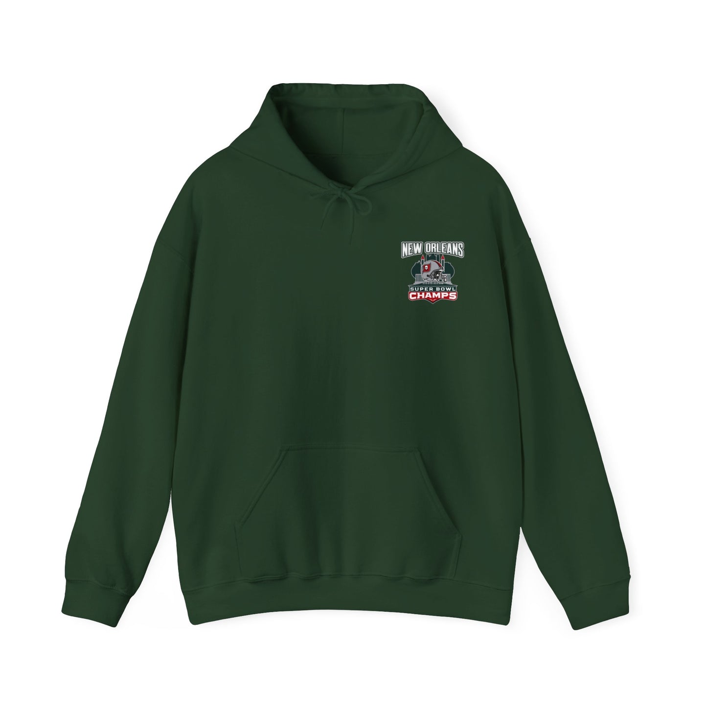 Hoodie - New Orleans Super Bowl Champs City Skyline Back Print