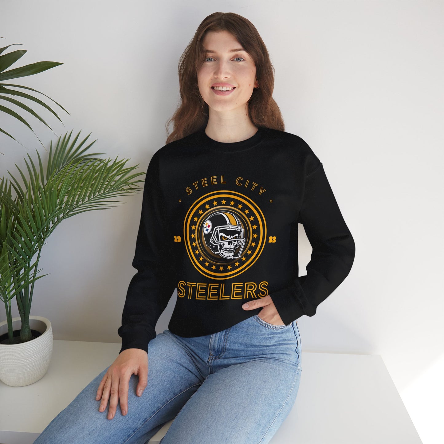 Steelers Crewneck Sweatshirt, Pittsburgh football