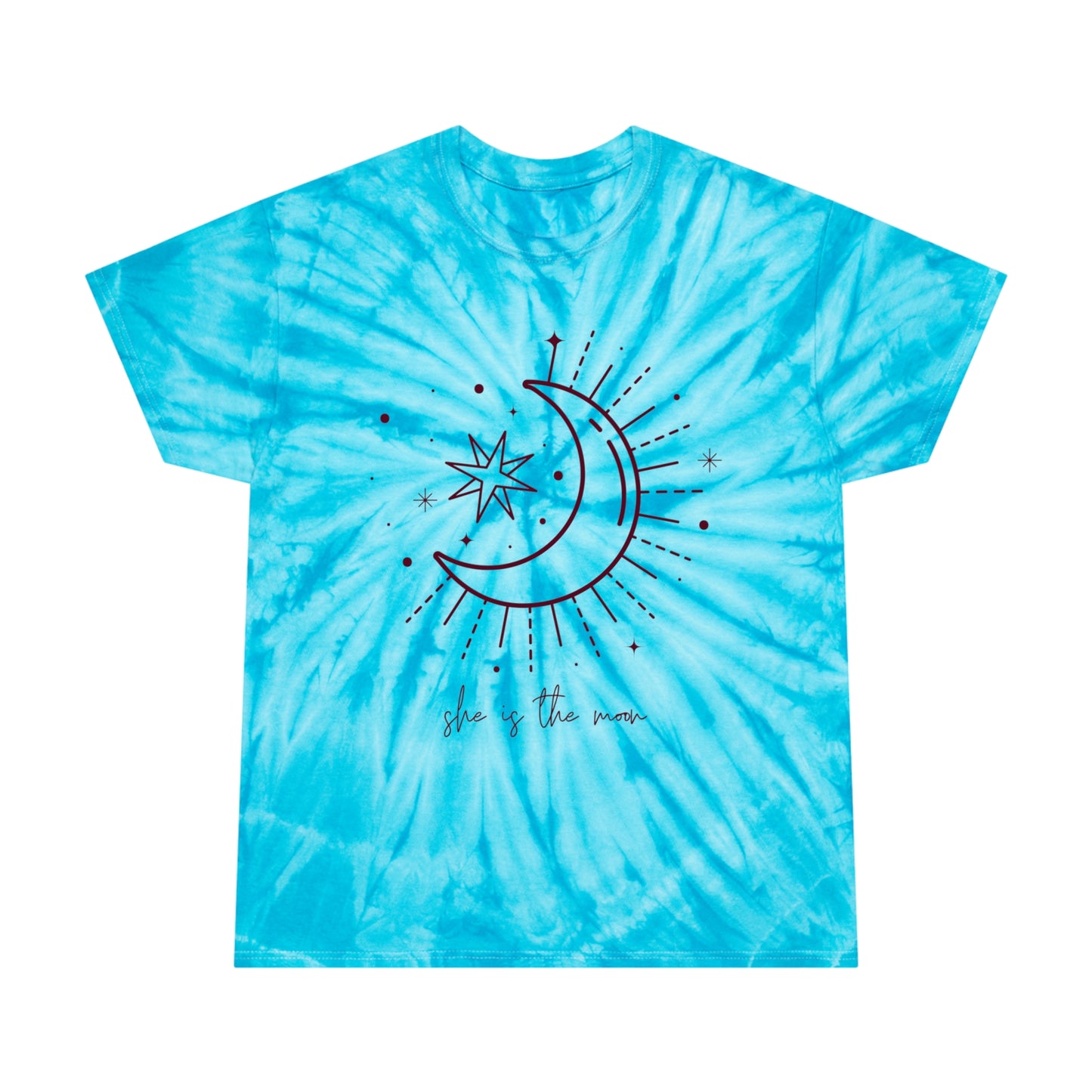 Tie-Dye Tee - Moon and Stars Minimalist Design