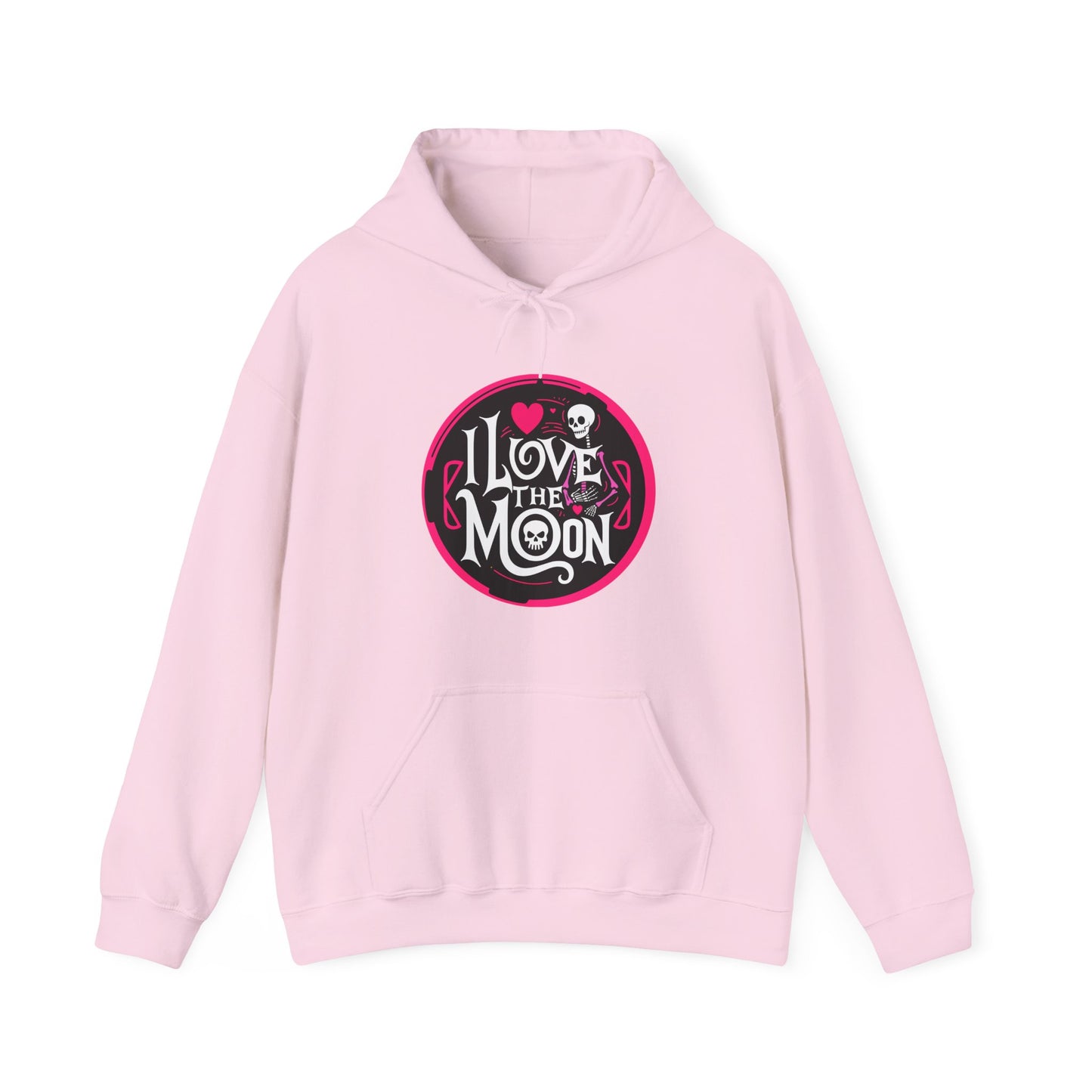 I Love the Moon Skull Hoodie - Unisex Heavy Blend™ Hooded Sweatshirt