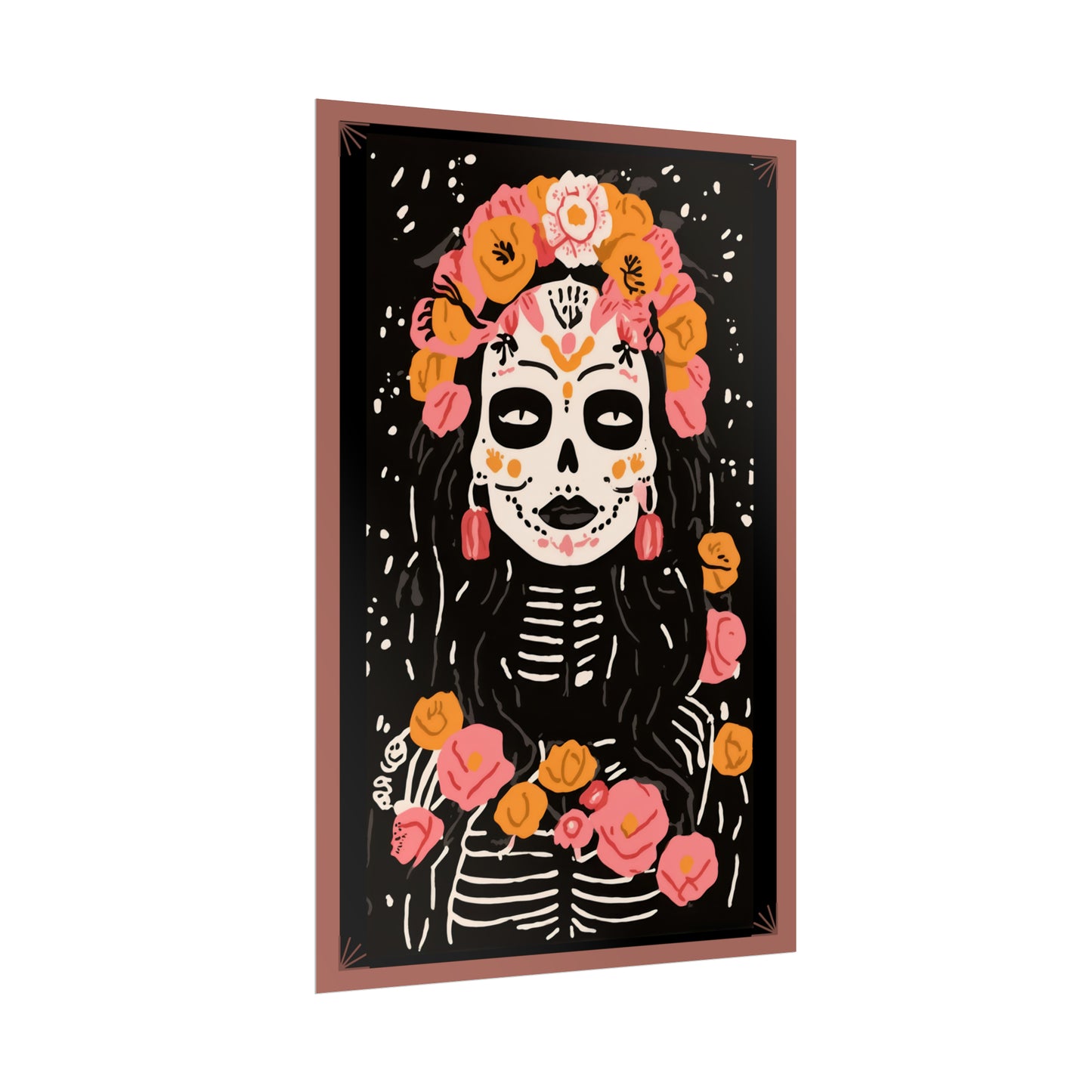 Blooms of the Ancestors.  Day of the Dead.  Skeleton Art