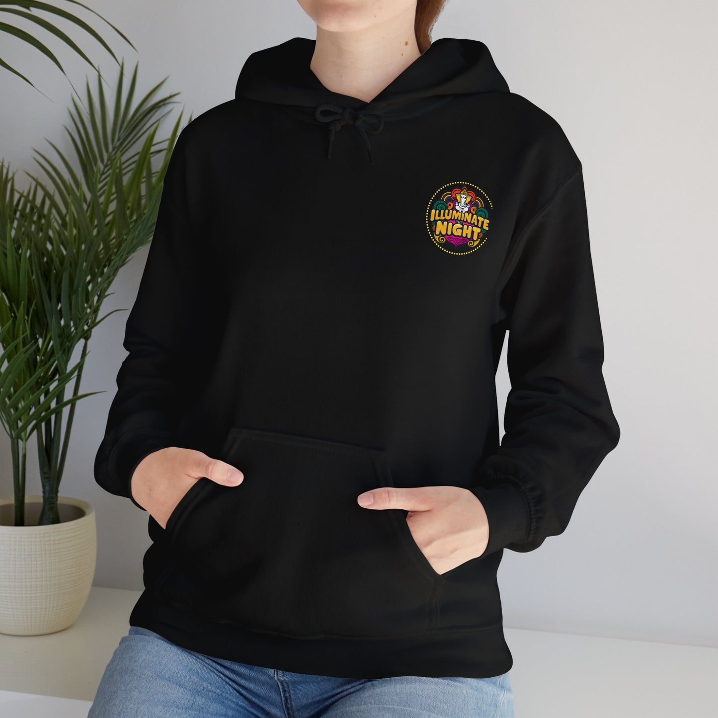 Illuminate the Night Hoodie with Ganesha for Diwali Celebration