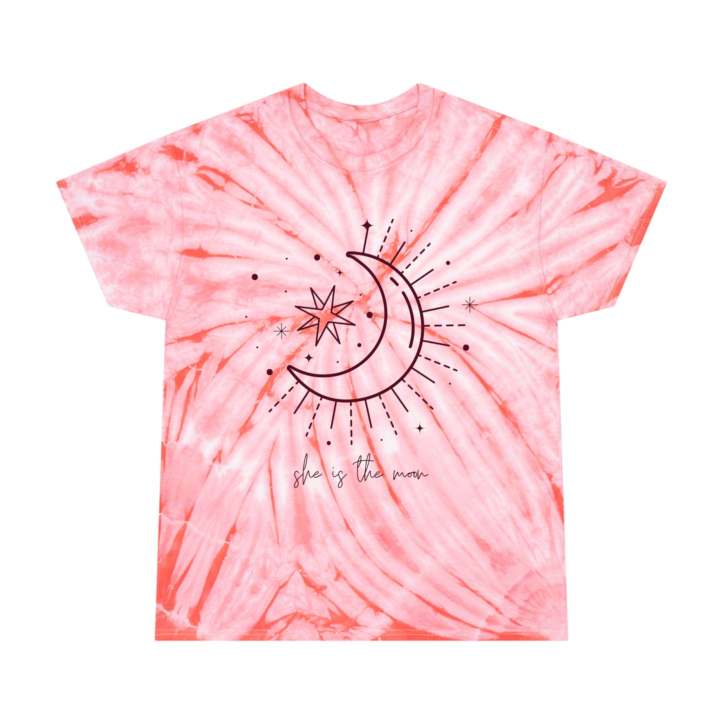 Tie-Dye Tee - Moon and Stars Minimalist Design