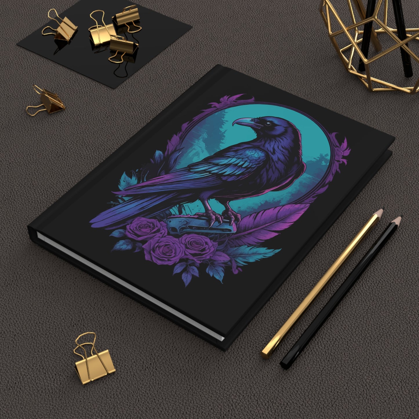 Raven and Roses Hardcover Journal Matte