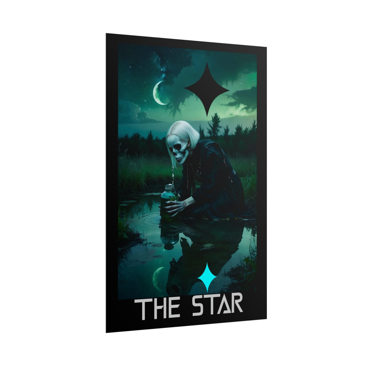 The Star.  Major Arcana Tarot.  Skeleton Art