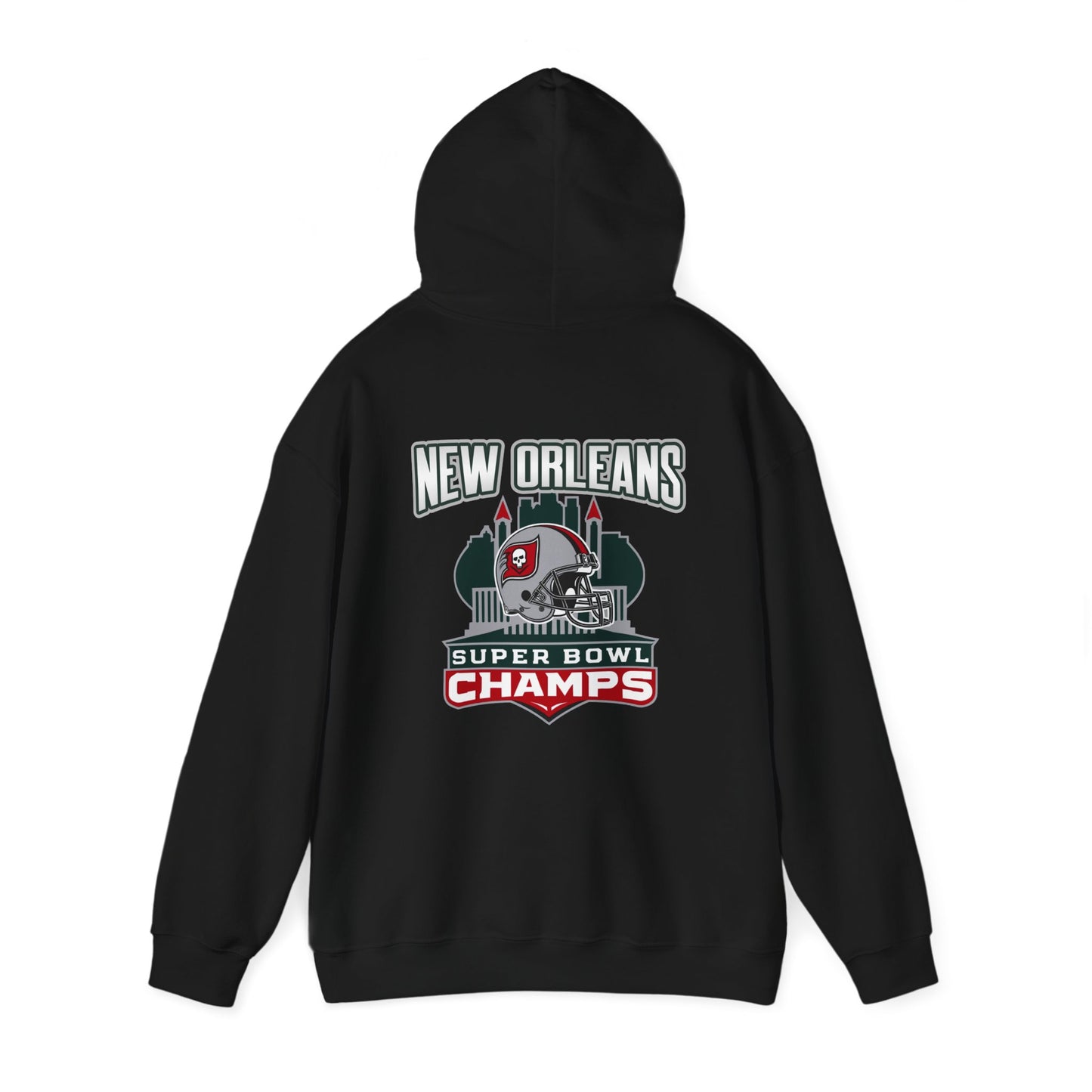 Hoodie - New Orleans Super Bowl Champs City Skyline Back Print