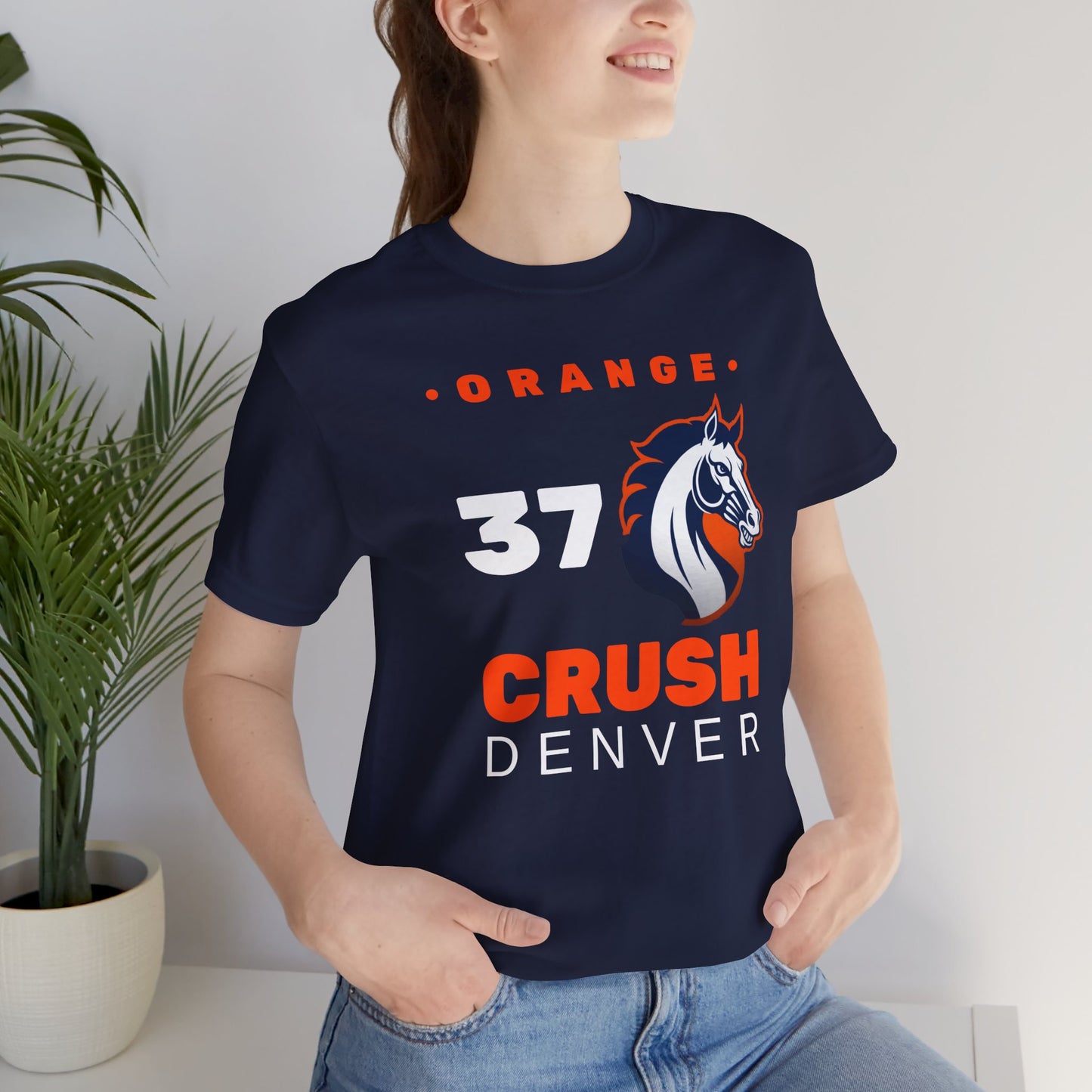 Denver Broncos Unisex Tee - Orange Crush Design Gift Idea