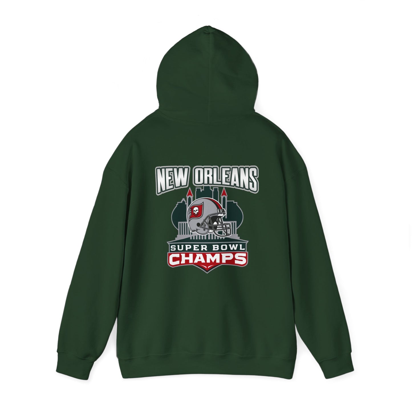 Hoodie - New Orleans Super Bowl Champs City Skyline Back Print