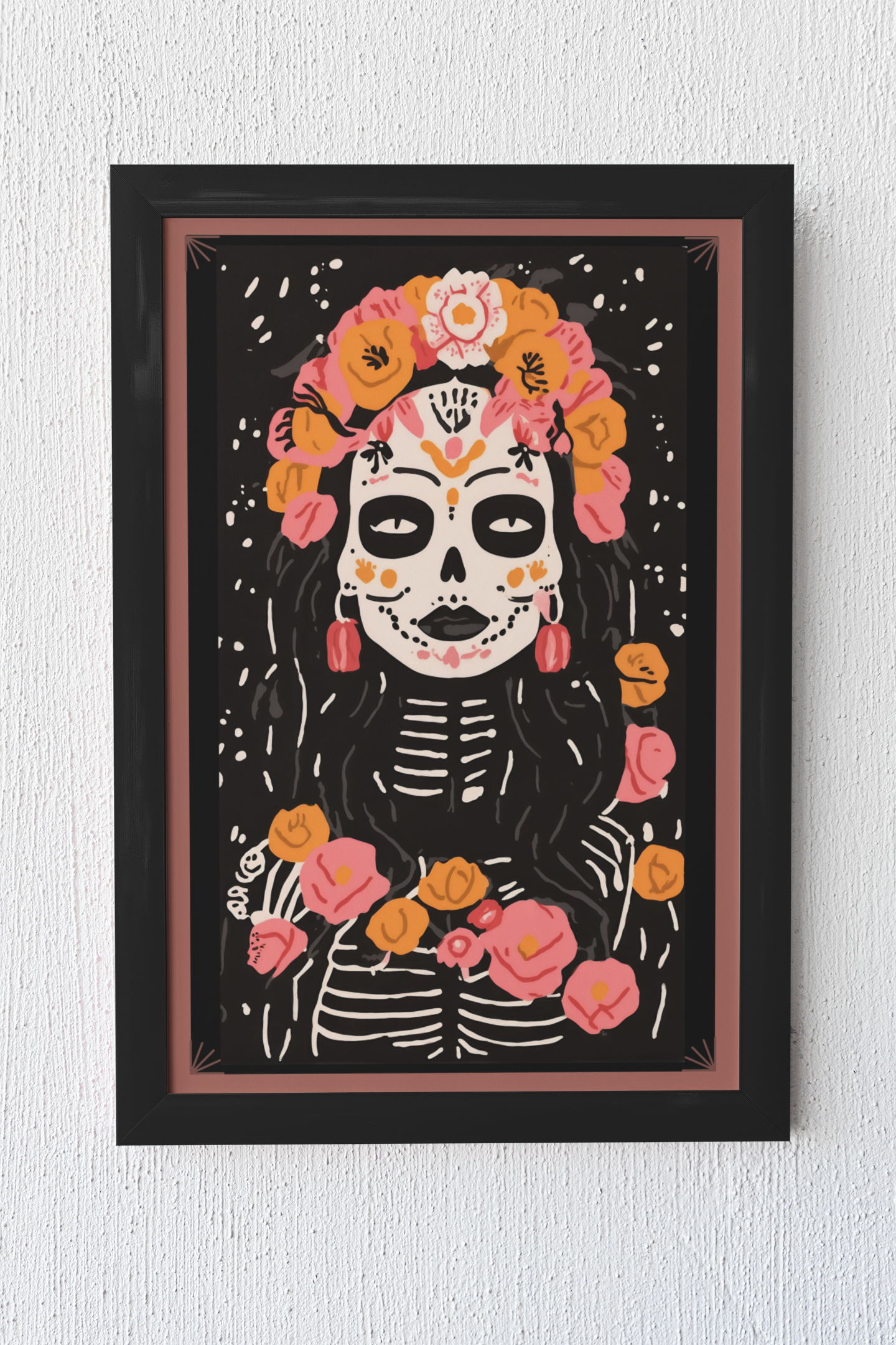 Blooms of the Ancestors.  Day of the Dead.  Skeleton Art