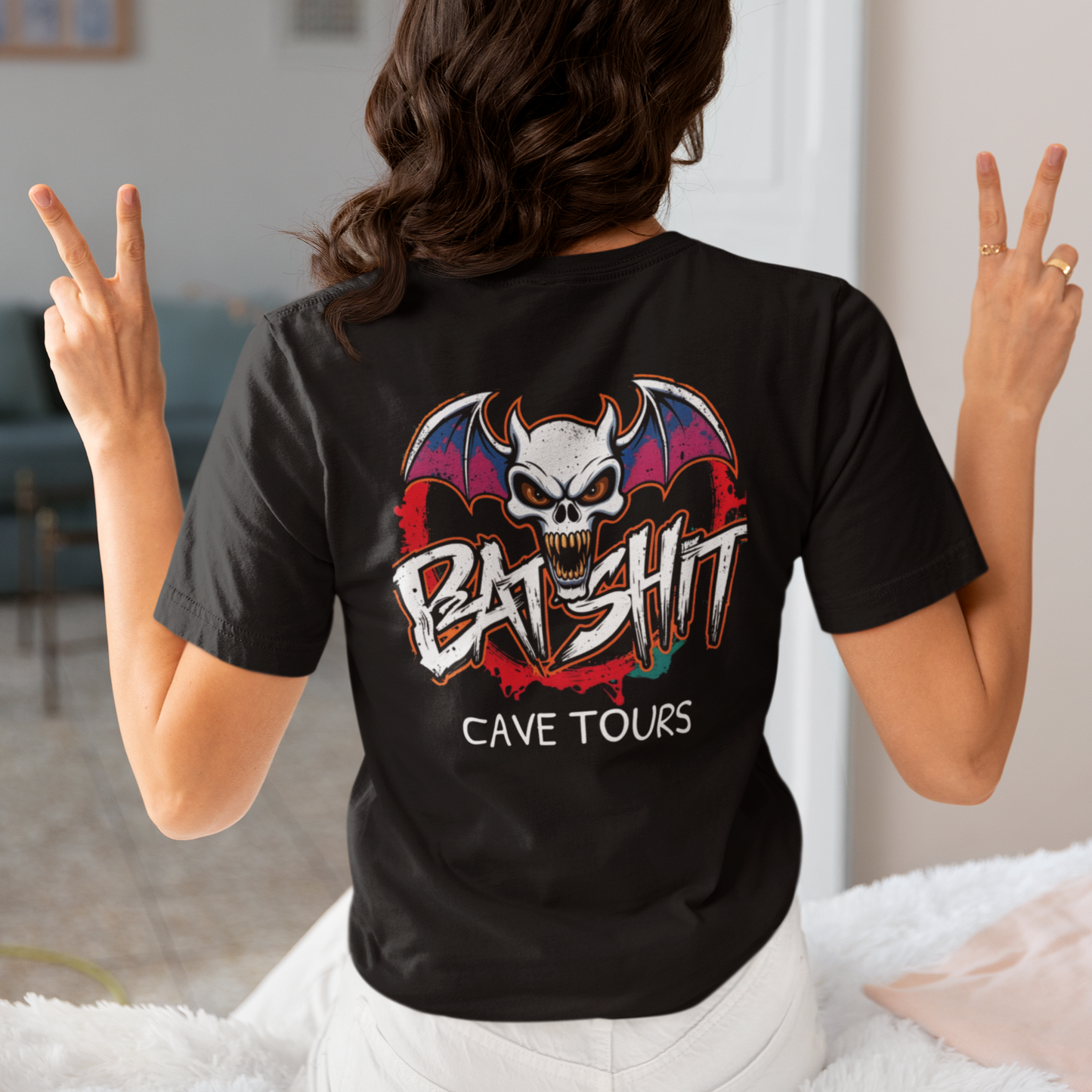 Bat Shit Cave Tours.  Halloween Unisex Jersey Short Sleeve Tee