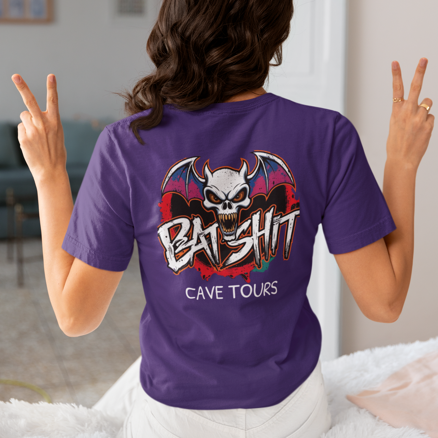 Bat Shit Cave Tours.  Halloween Unisex Jersey Short Sleeve Tee