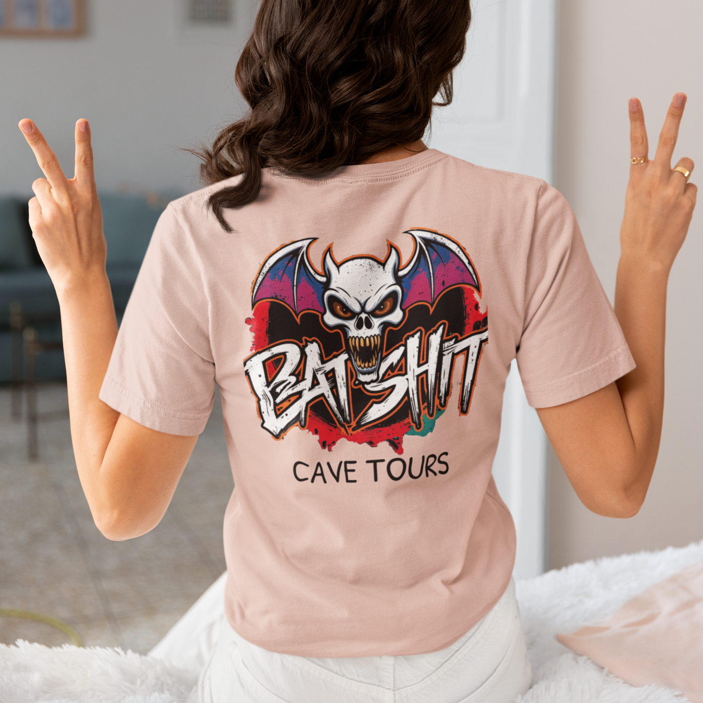 Bat Shit Cave Tours.  Halloween Unisex Jersey Short Sleeve Tee