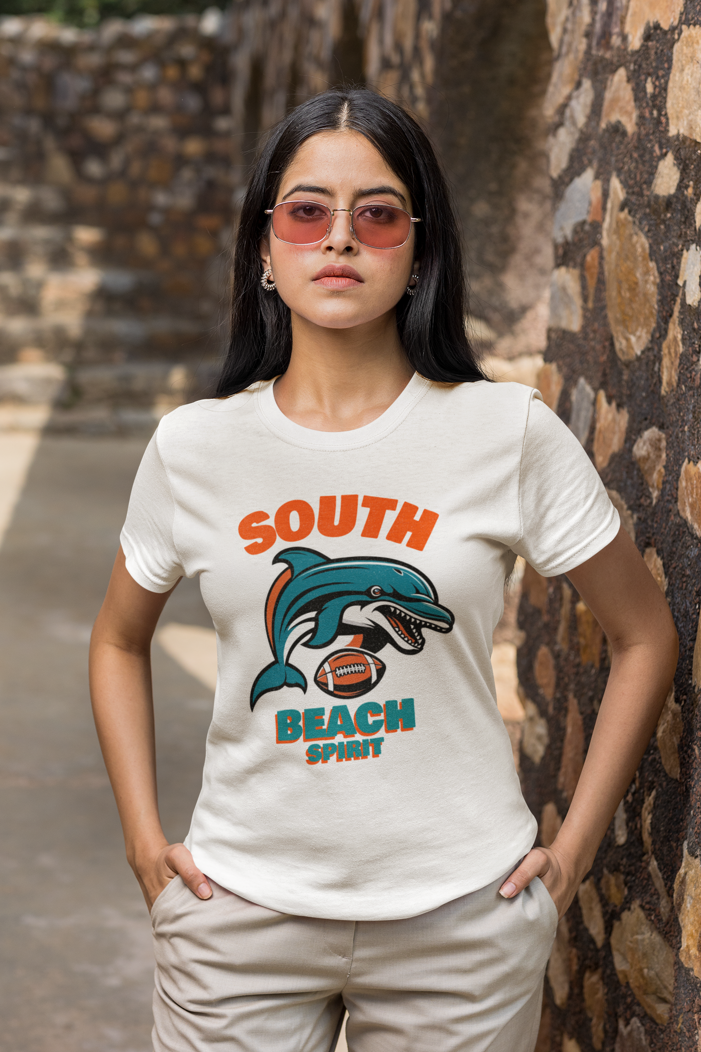 T-Shirt South Beach Spirit Dolphin Super Bowl Celebration Tee