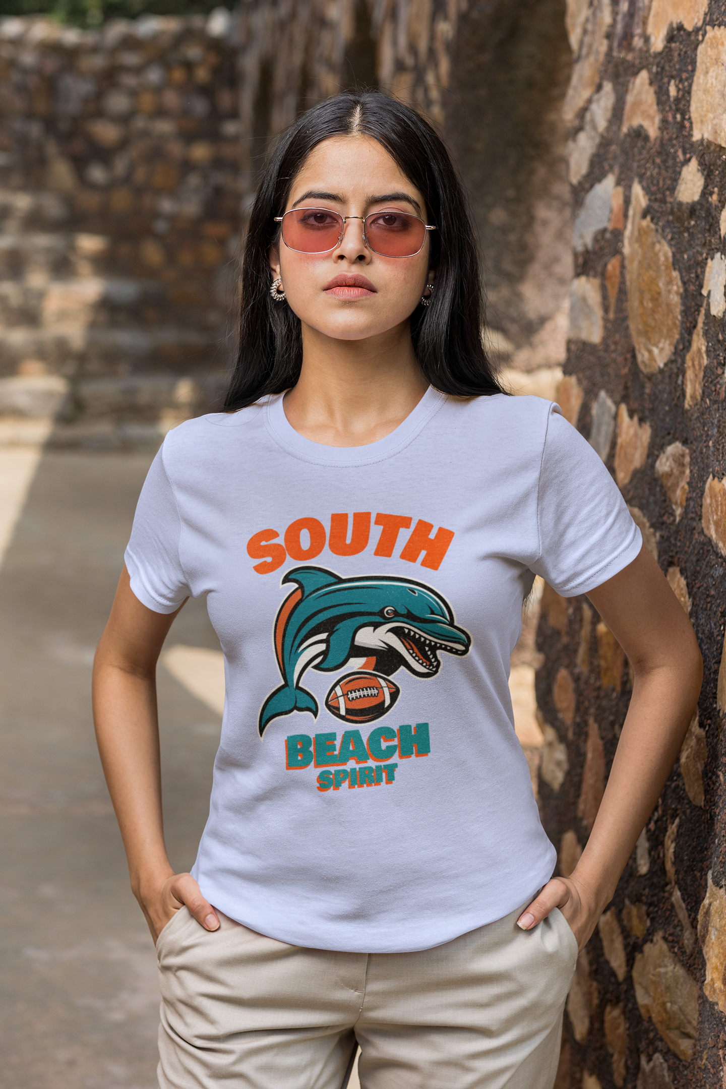 T-Shirt South Beach Spirit Dolphin Super Bowl Celebration Tee