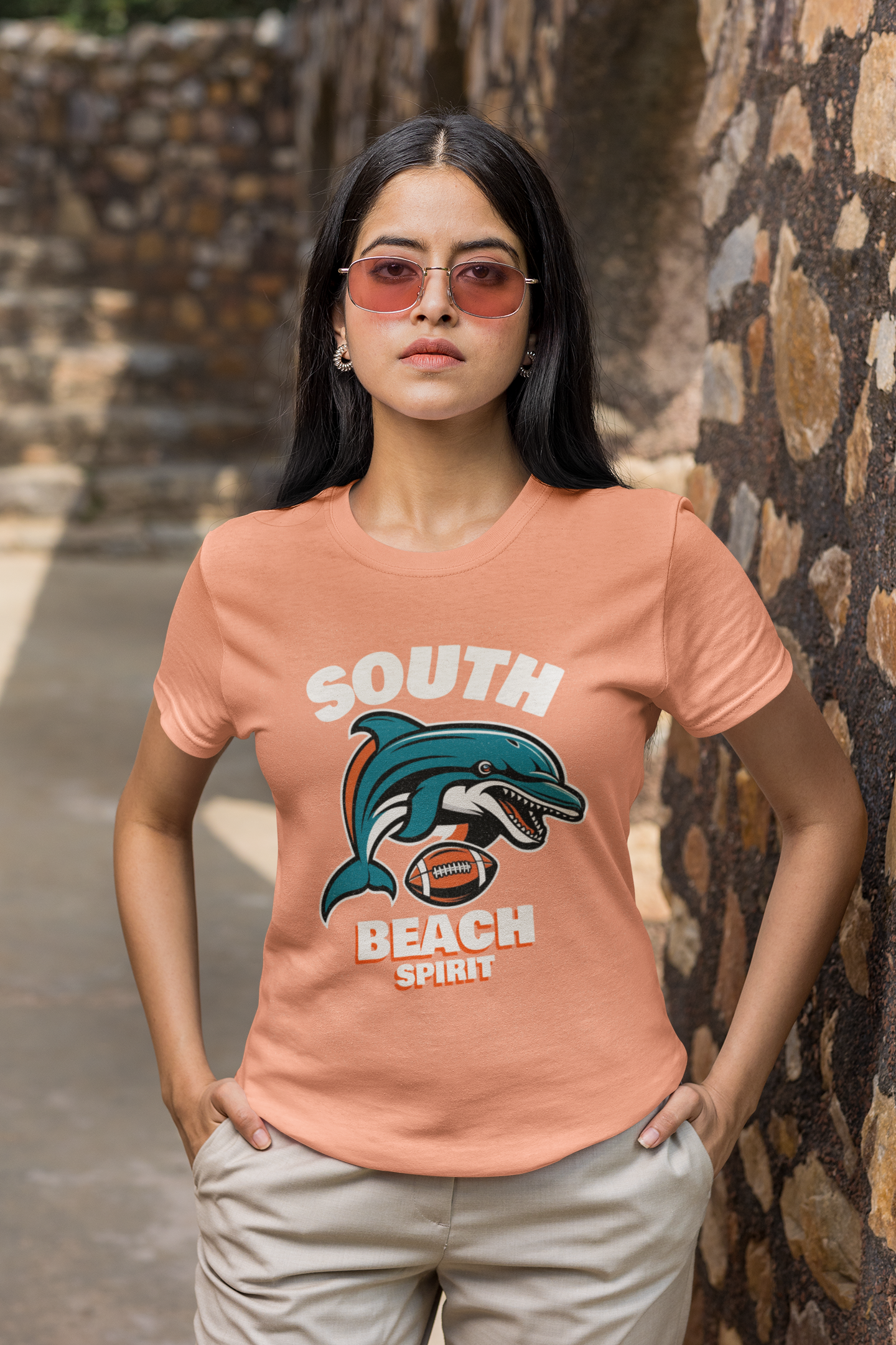 T-Shirt South Beach Spirit Dolphin Super Bowl Celebration Tee