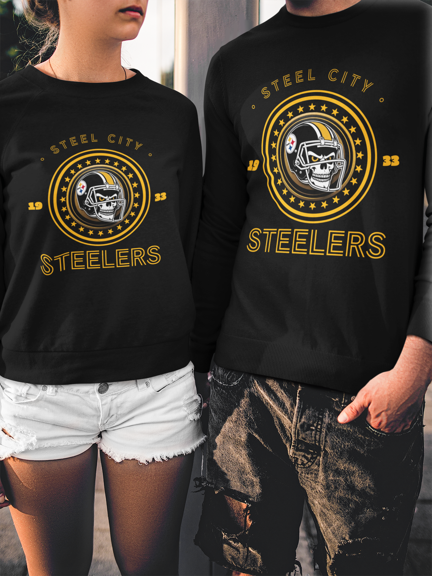 Steelers Crewneck Sweatshirt, Pittsburgh football