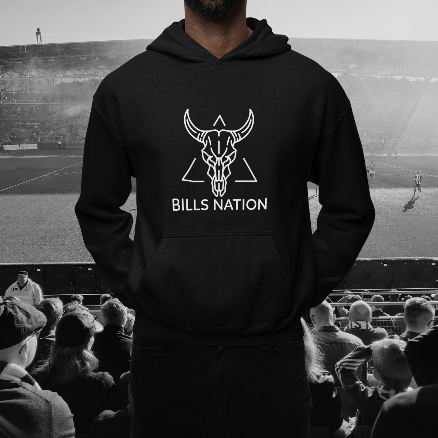 Buffalo Bills Skull Hoodie - Sports Fans Gift Idea