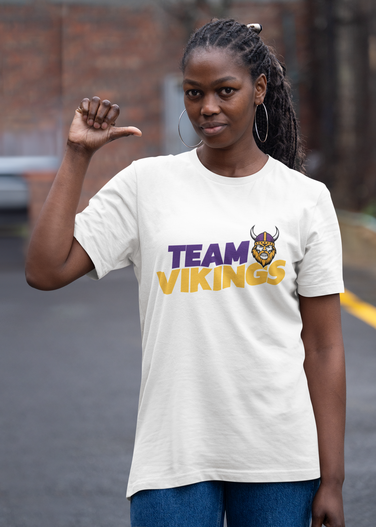 Football Tee - Team Vikings Inspired Design for Fans