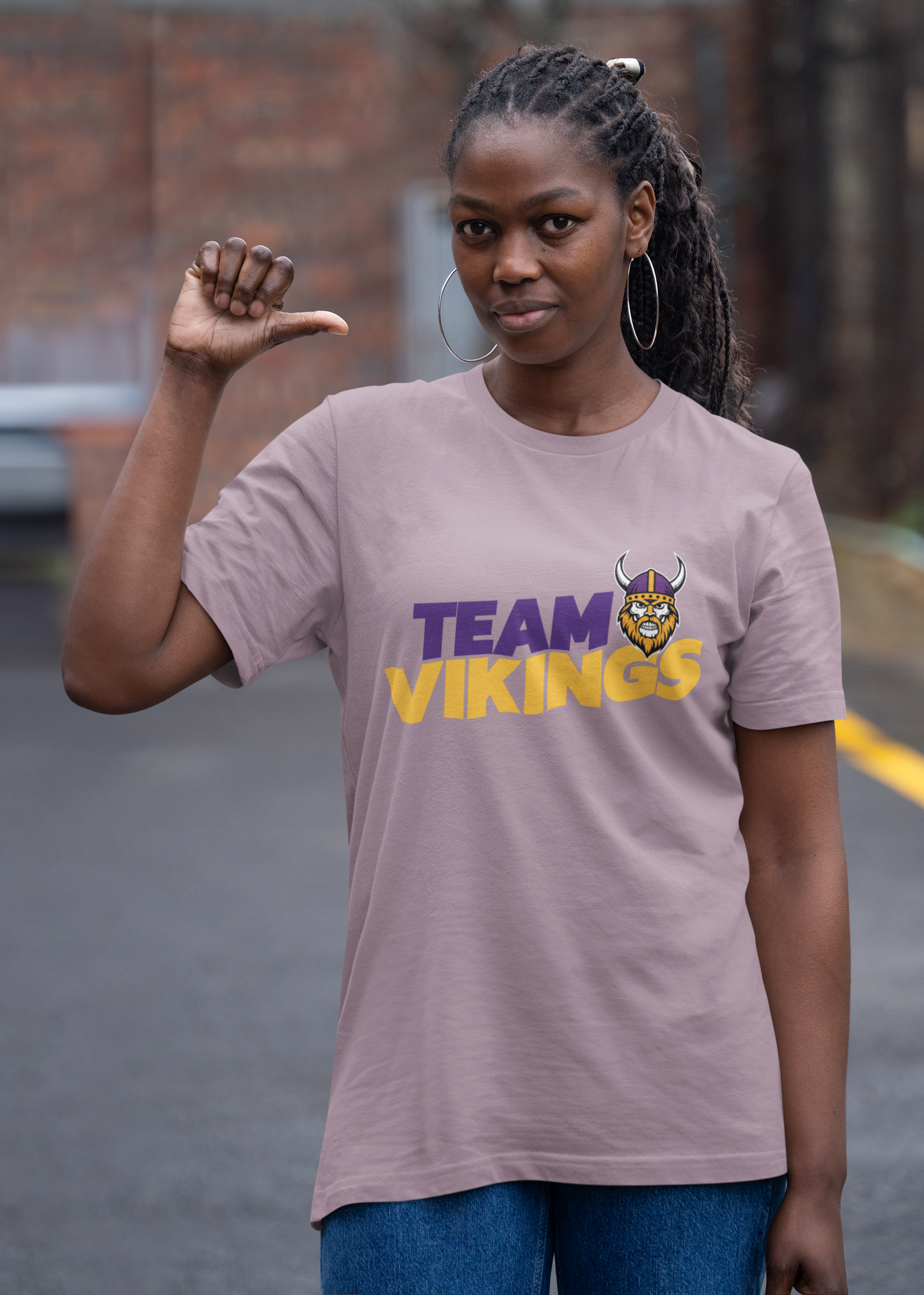 Football Tee - Team Vikings Inspired Design for Fans