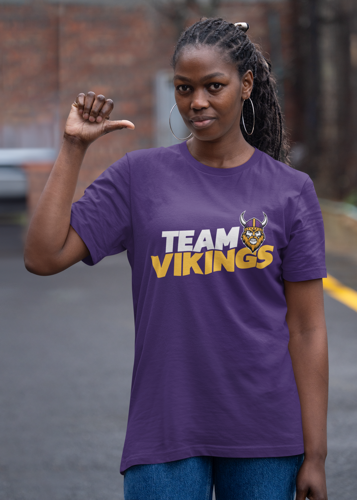 Football Tee - Team Vikings Inspired Design for Fans