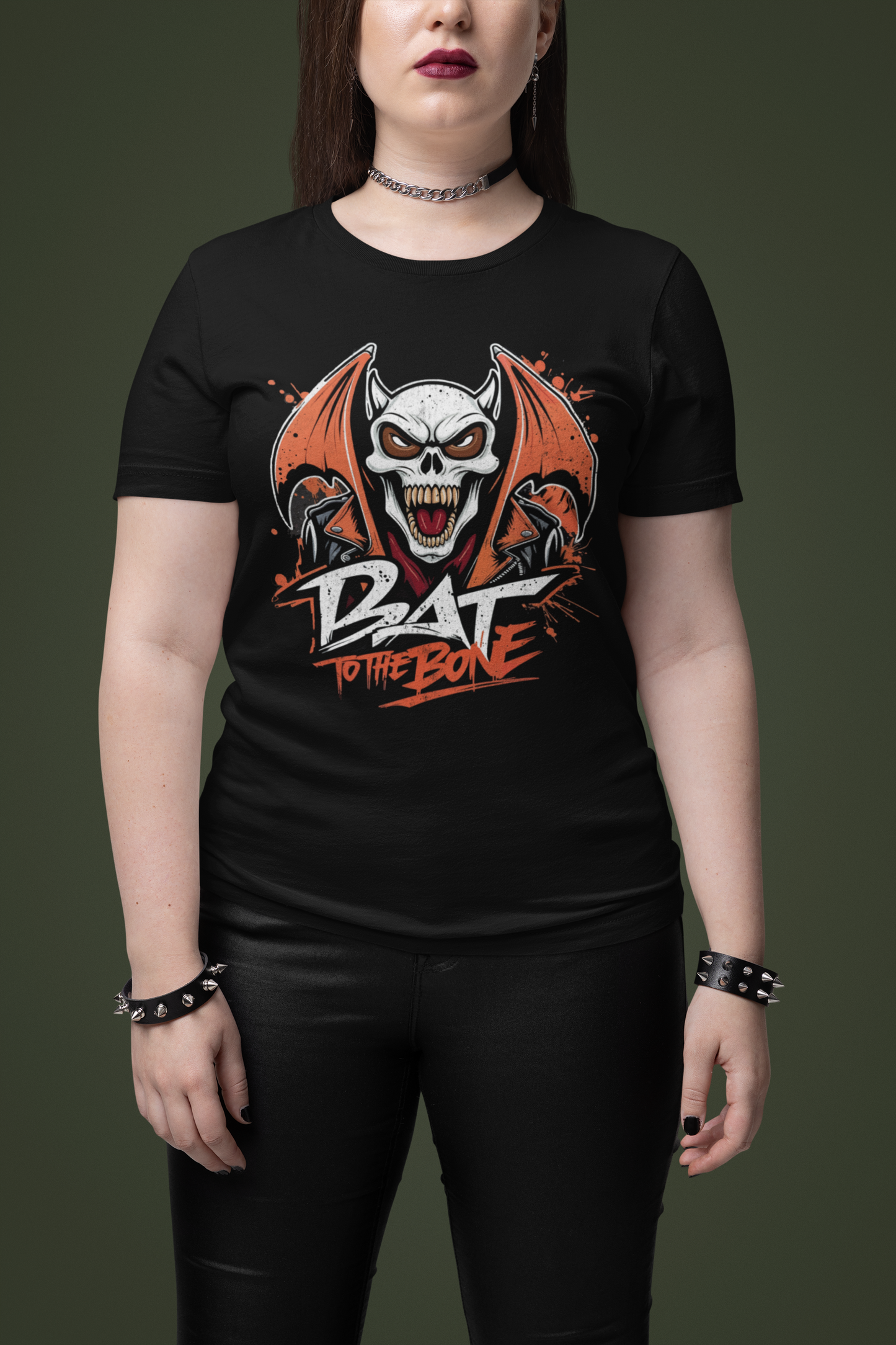 Bat To The Bone.  Halloween theme Unisex Jersey Short Sleeve Tee