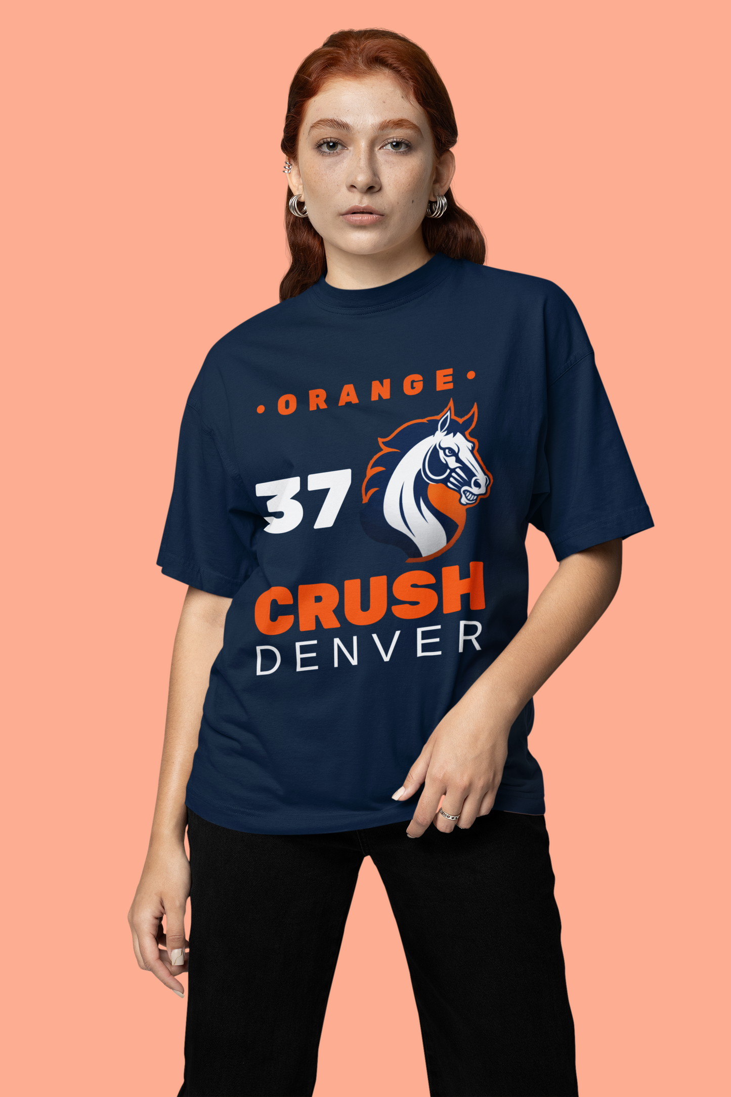 Denver Broncos Unisex Tee - Orange Crush Design Gift Idea