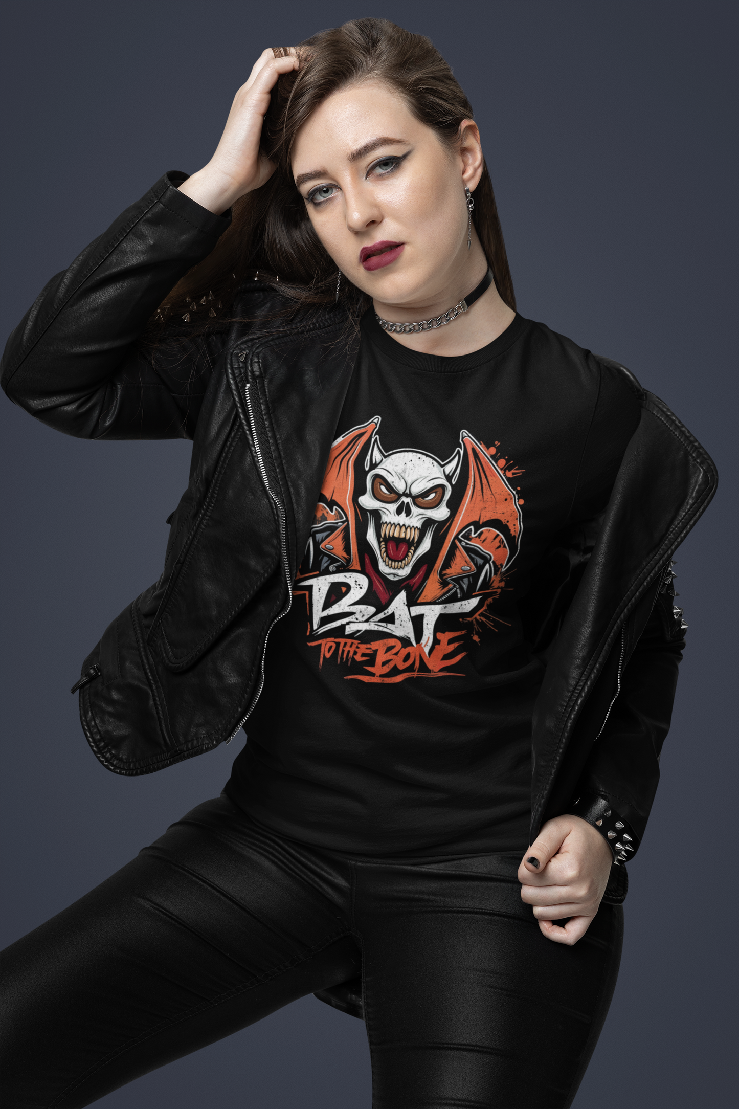 Bat To The Bone.  Halloween theme Unisex Jersey Short Sleeve Tee