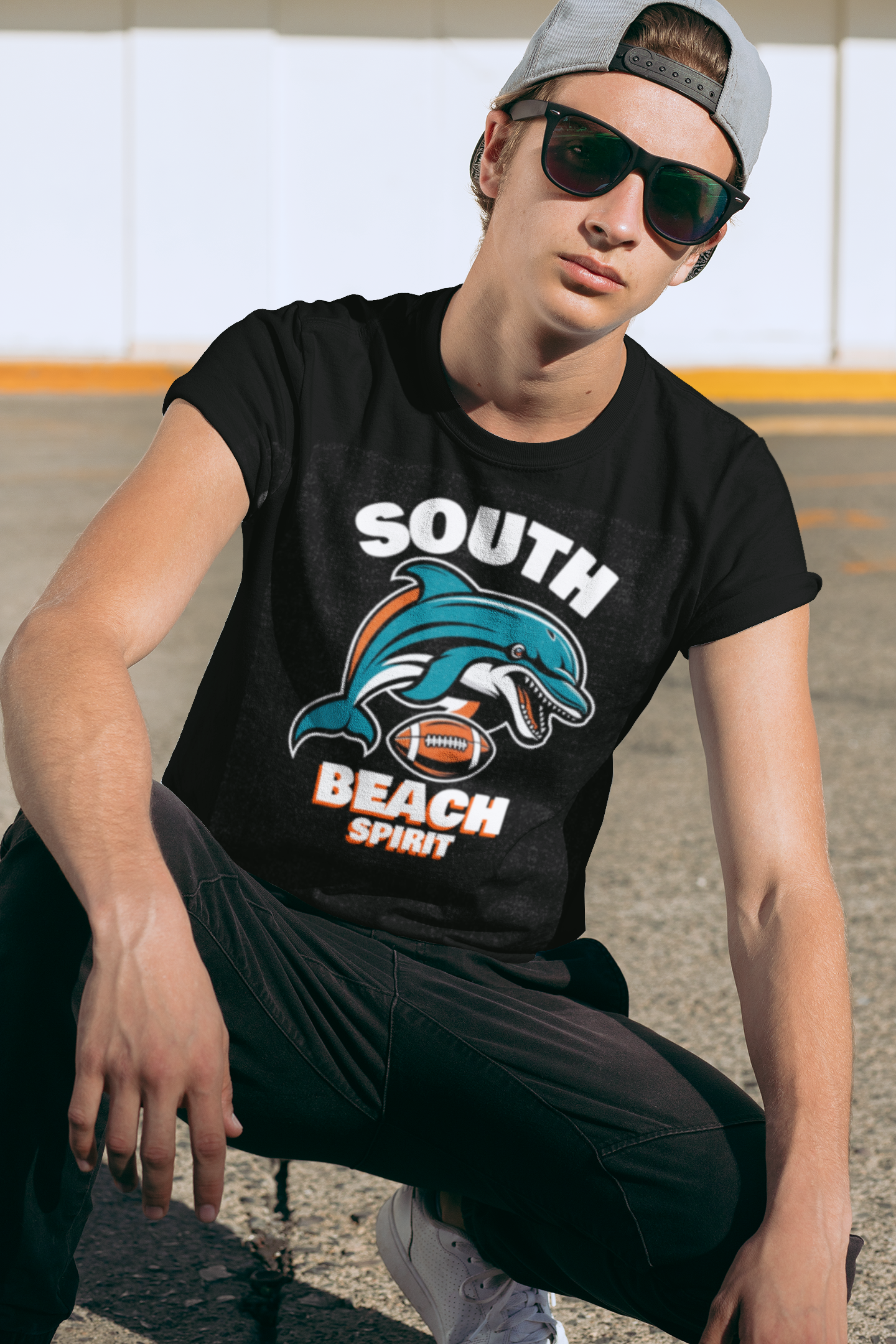 T-Shirt South Beach Spirit Dolphin Super Bowl Celebration Tee