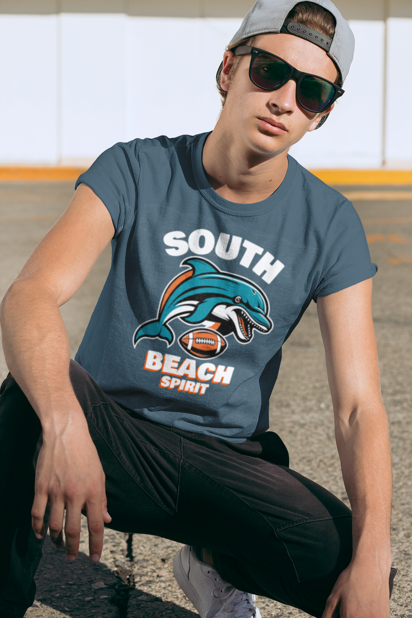 T-Shirt South Beach Spirit Dolphin Super Bowl Celebration Tee