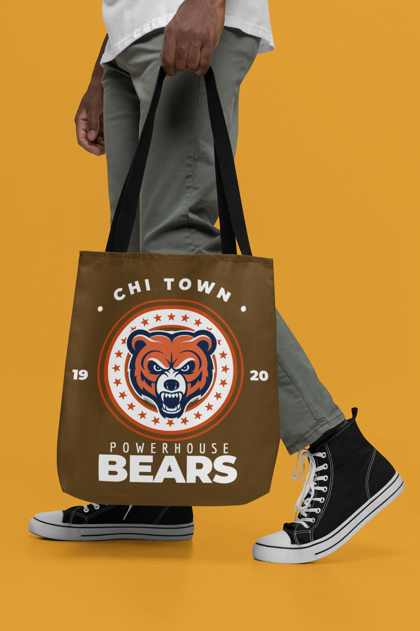 Tote Bag - Chi Town Bears Football Design for Fans and Supporters Great Gift Idea